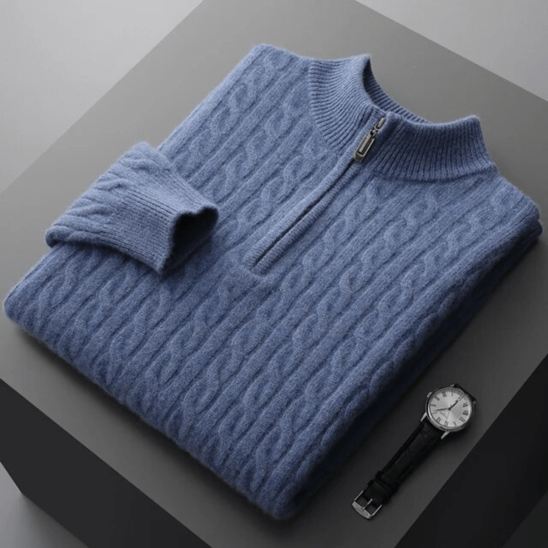 Nuciance - Old money zip-up in cashmere