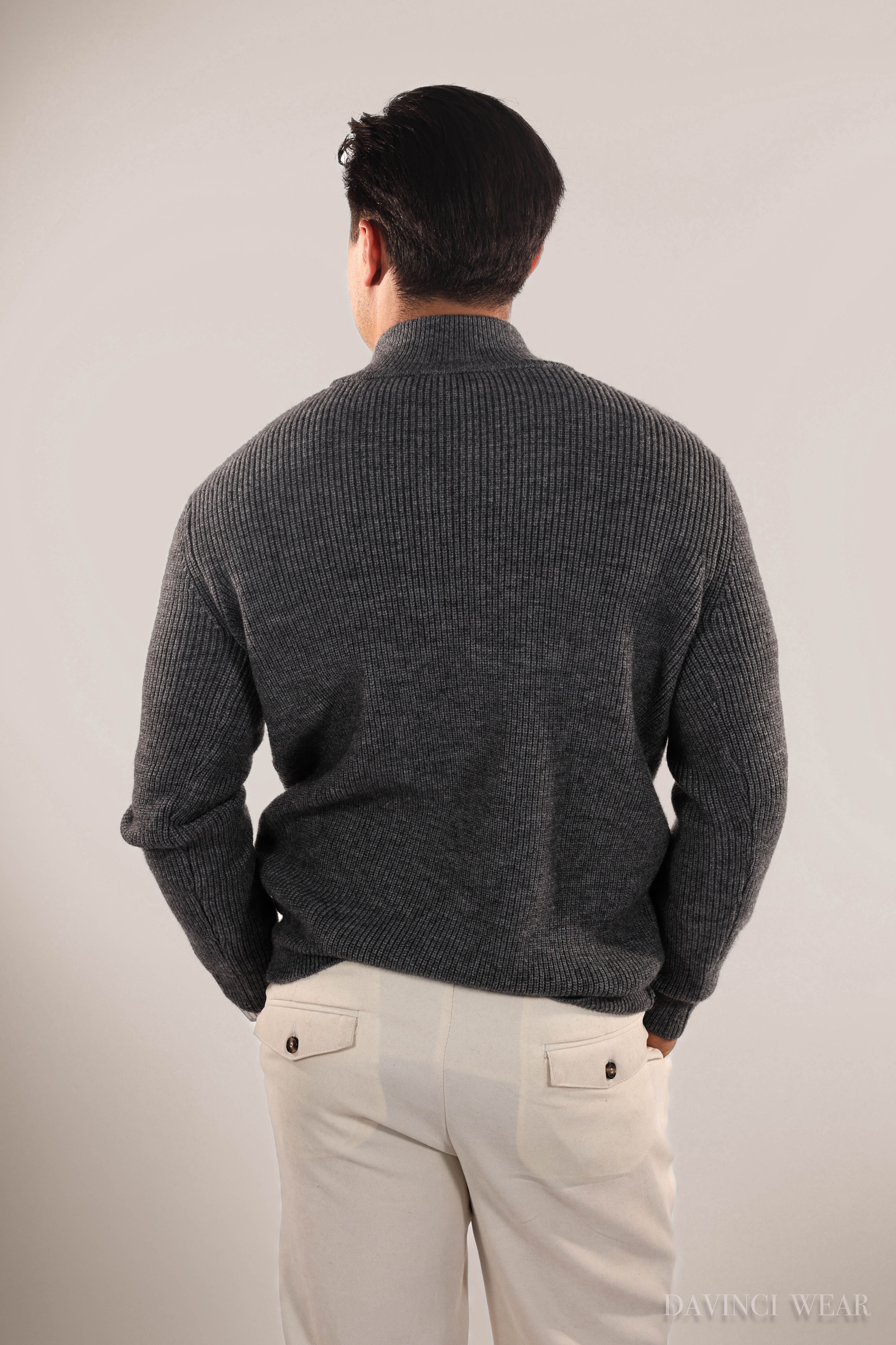 Marco Marino - Heren Cashmere Half-Zip Trui