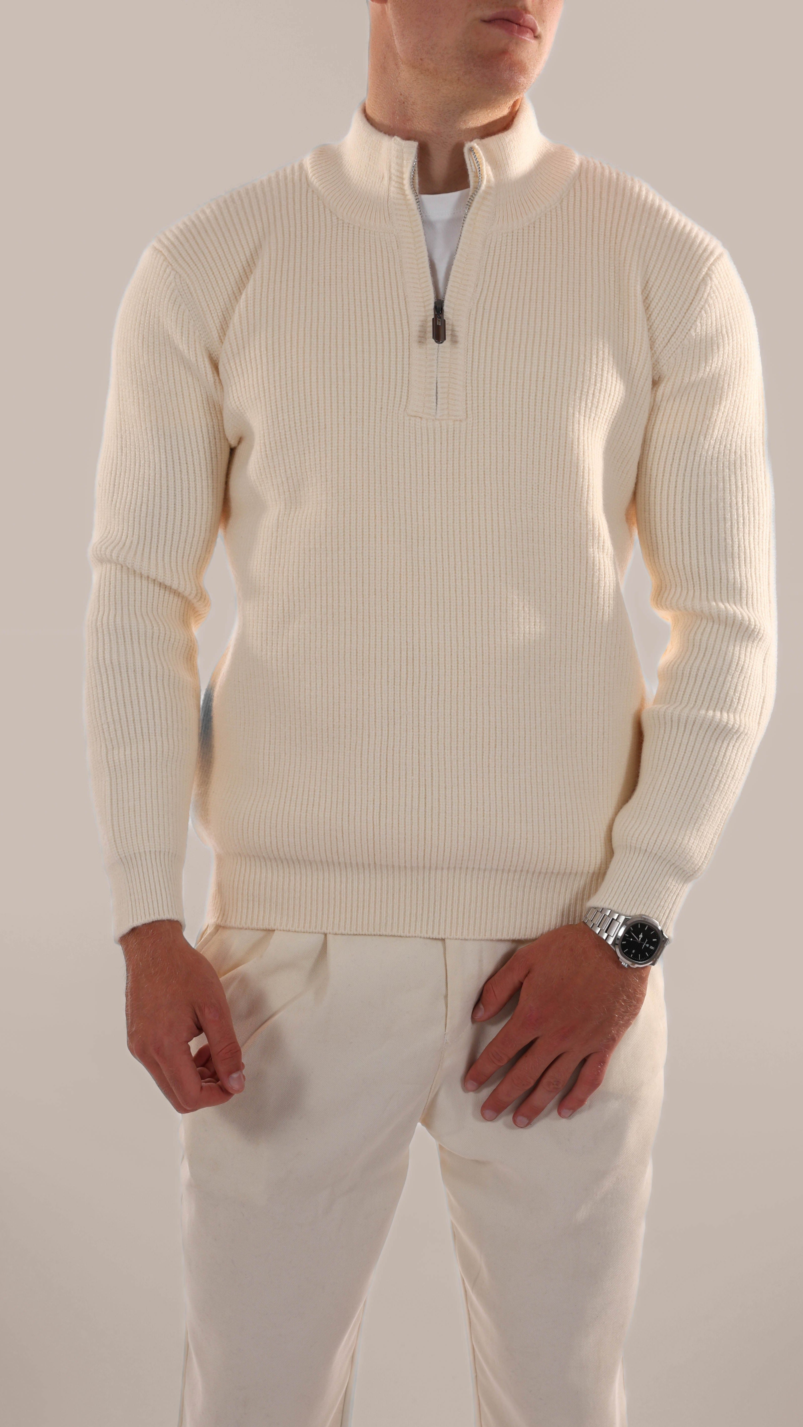 Marco Marino - Heren Cashmere Half-Zip Trui